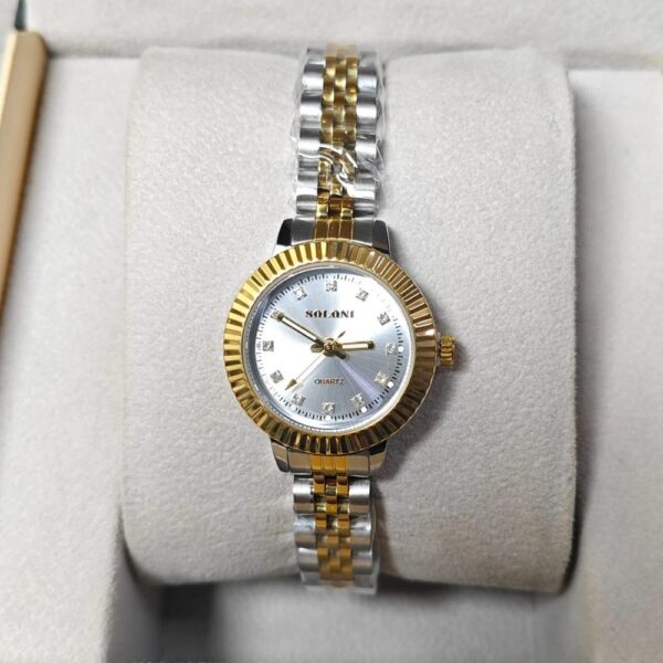 Soloni 1039 For Women - Silver Gold White With Premium Box | Rovelle