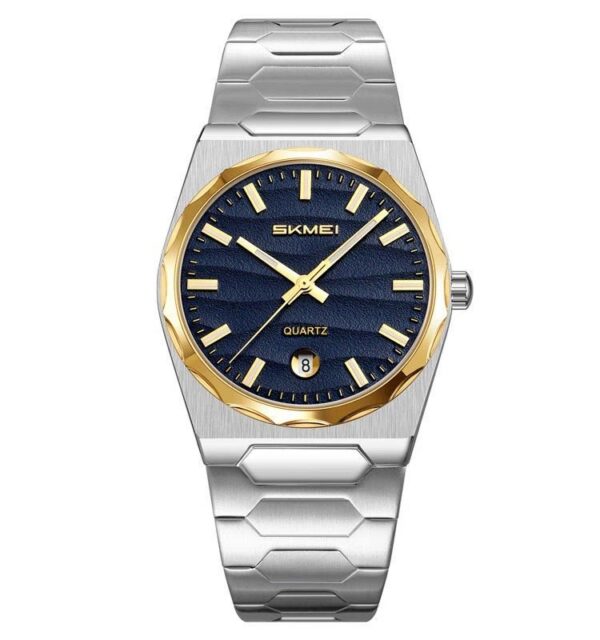 Skmei 9382 CH For Men - Silver Gold Blue Skmei 9382 CH For Men - Silver Gold Blue | Rovelle