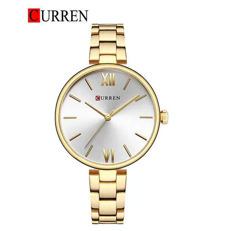 Curren 9017 - Gold White For Women
