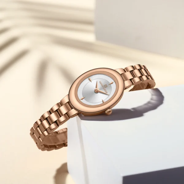 NAVIFORCE 5081 Ch Women Watch - Rose White | Rovelle