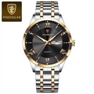 Poedagar 978 CH For Men - Silver Gold Black | Rovelle