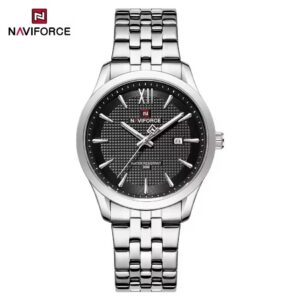 Naviforce 9255 For Men - Silver Black | Rovelle