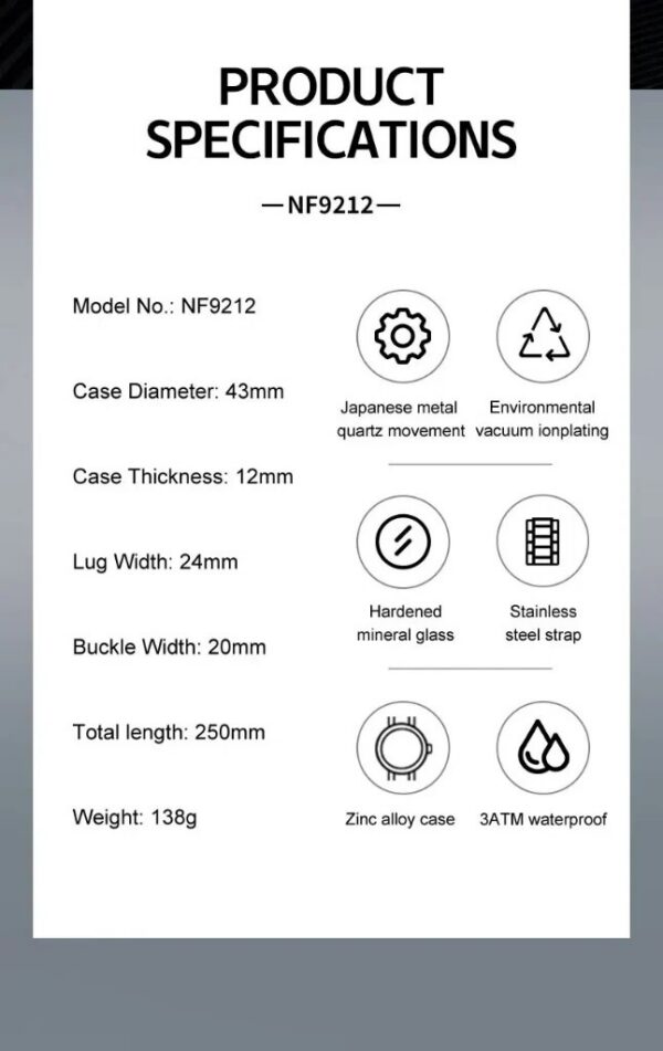 Naviforce 9212 CH - Black | Rovelle