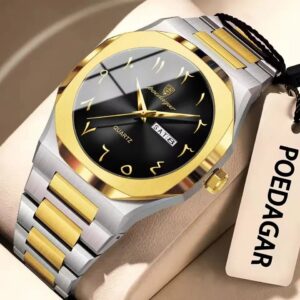 Poedagar 830 Men's Watch - Gold Black | Rovelle