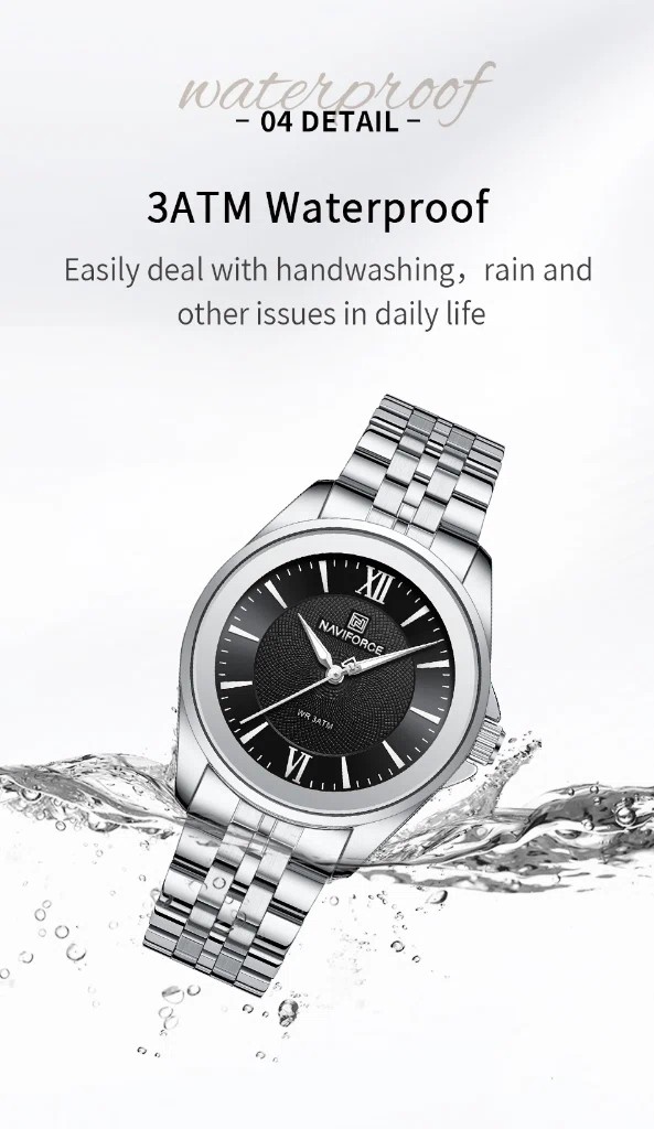 Naviforce 5067 For Women - Silver Black | Rovelle