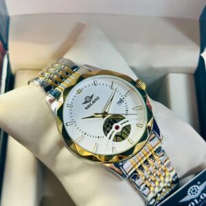 Soloni 1018 CH For Men - Silver Gold White With Premium Box | Rovelle