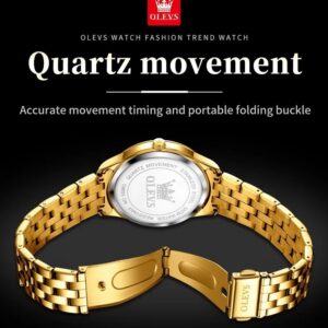Olevs 5598 CH - Gold Blue For Men | Rovelle