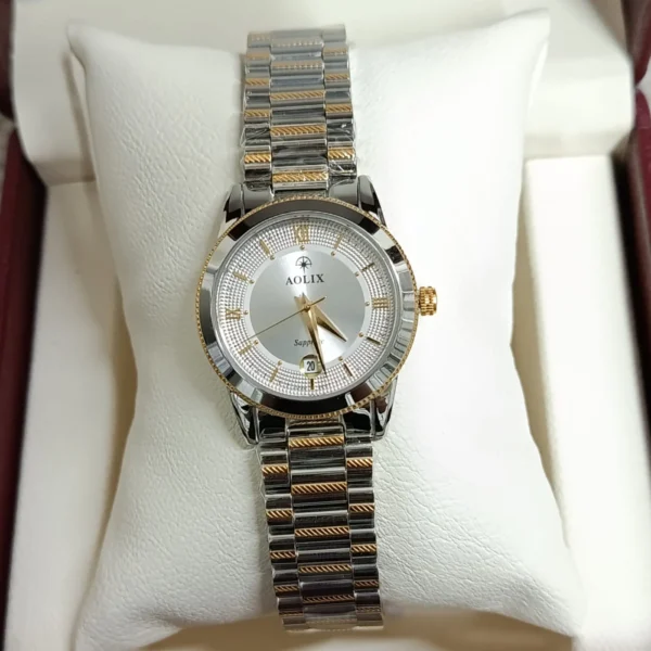 Aolix 9162 CH For Women Watch - Silver Gold White | Rovelle