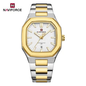NAVIFORCE 9271 CH Men Watch - Silver Gold White | Rovelle