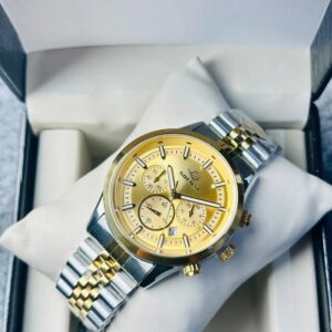 Soloni 3015 For Men - Silver Gold With Premium Box | Rovelle