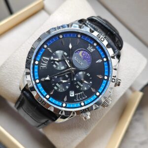 Olevs 2949 L- Silver Black Blue For Men | Rovelle
