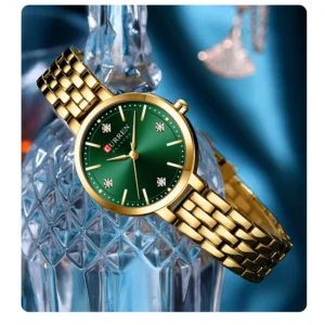 Curren 9106 Ladies Watch - Gold Green | Rovelle