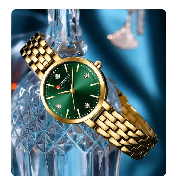 Curren 9106 Ladies Watch - Gold Green | Rovelle