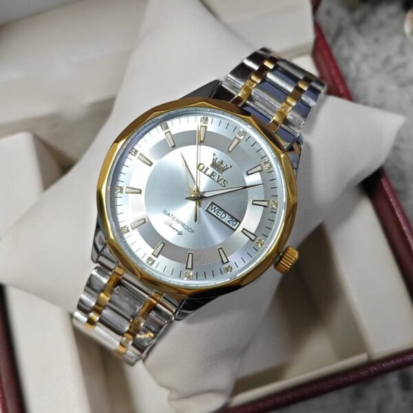 Olevs 3662 CH For Man - Silver Gold White | Rovelle