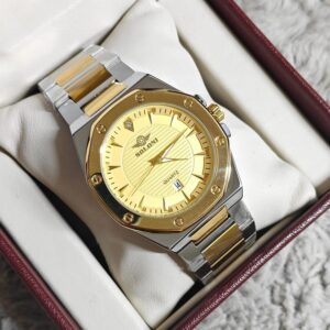 Soloni 1002M For Men - Silver Gold With Premium Box | Rovelle