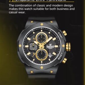 Naviforce 8072 For Men - Black Gold | Rovelle