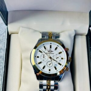 Soloni 3005 For Men - Silver Gold White With Premium Box | Rovelle
