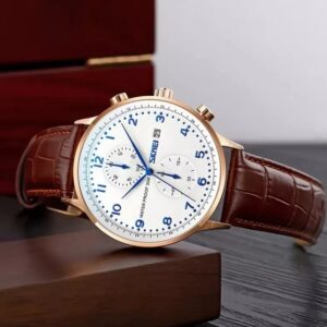 Skmei 9301 L - Brown White Blue | Rovelle