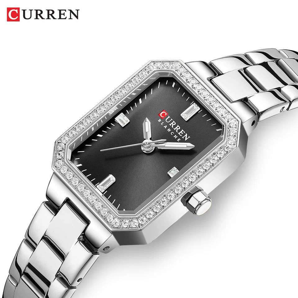 Curren 9102 CH For Women - Silver Black