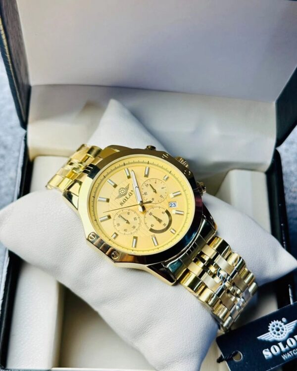 Soloni 3008 For Men - Gold With Premium Box | Rovelle