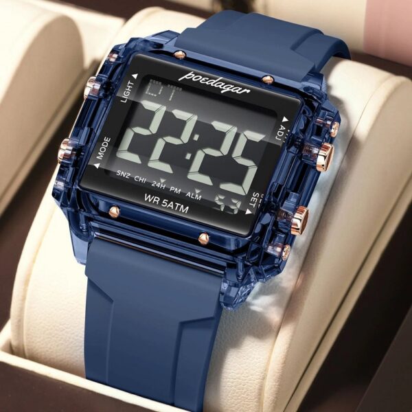 Poedagar E123 Men's Digital Watch - Blue Poedagar E123 Men's Digital Watch - Blue | Rovelle