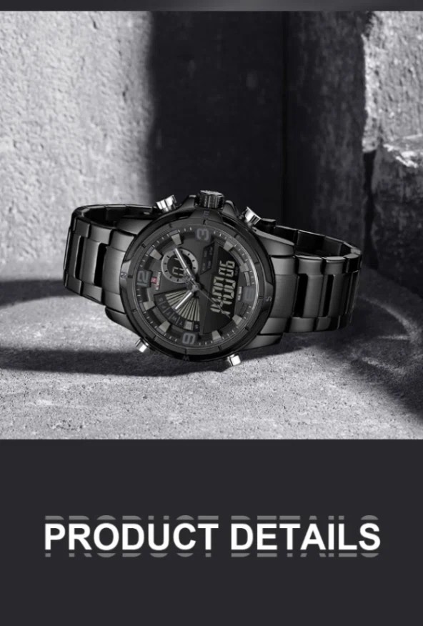 Naviforce 9257 For Men - Black | Rovelle