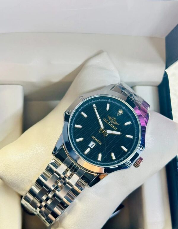 Soloni 1007 For Men - Silver Black With Premium Box | Rovelle