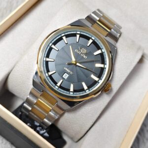 Soloni 1005M For Men - Silver Gold Black With Premium Box | Rovelle