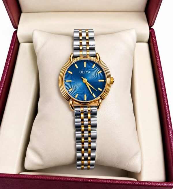 Oliya 2011 Ladies Watch -Silver Gold Blue Oliya 2011 Ladies Watch -Silver Gold Blue | Rovelle