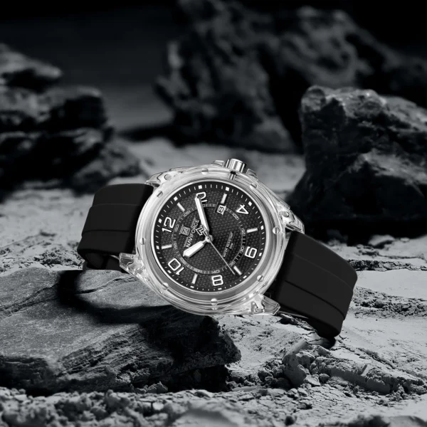 NAVIFORCE 6119 T For Men - Silver Black | Rovelle