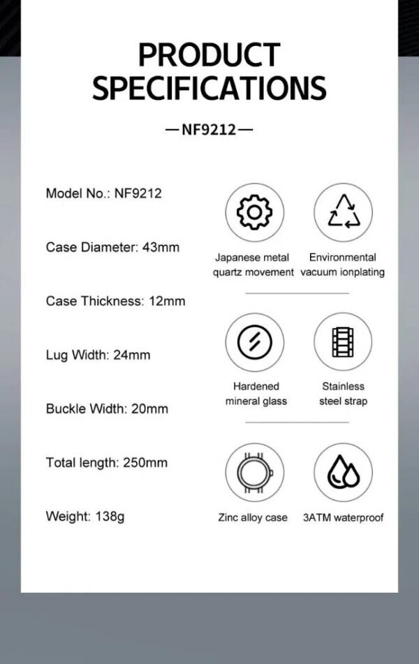 Naviforce 9212 CH - Silver Gray | Rovelle