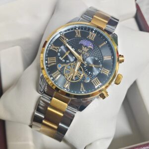 Olevs 3640 CH For Men – Silver Gold Black | Rovelle