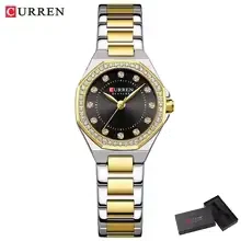 Curren 9100 CH For Women - Silver Gold Black | Rovelle