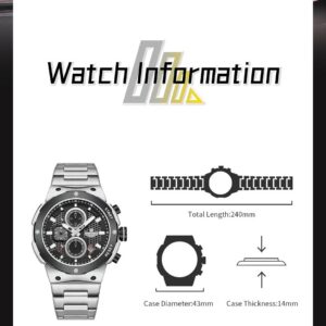 Naviforce 8072 For Men - Silver Black | Rovelle
