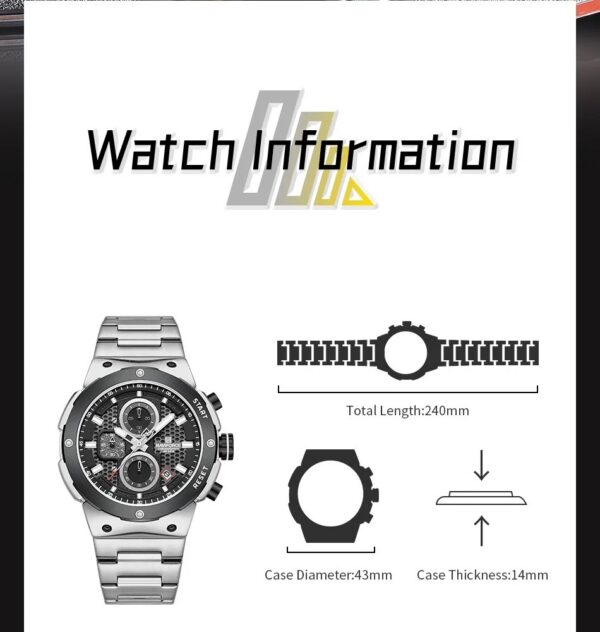 Naviforce 8072 For Men - Silver Black | Rovelle