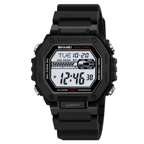 Skmei 2523 Silicone strap Men - Black White Skmei 2523 Silicone strap Men - Black White | Rovelle