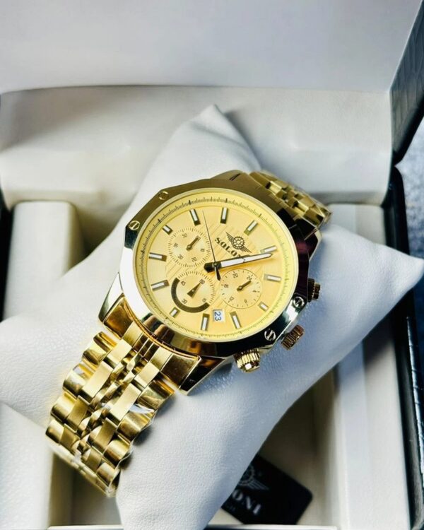 Soloni 3008 For Men - Gold With Premium Box | Rovelle