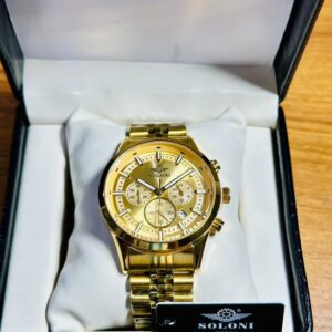 Soloni 3015 For Men - Gold With Premium Box | Rovelle