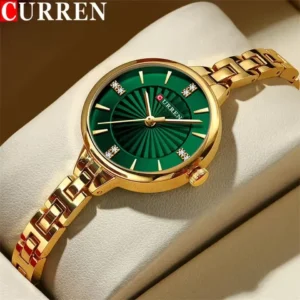 Curren 9097 CH For Women - Gold Green | Rovelle