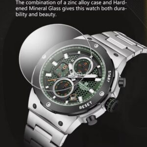 Naviforce 8072 For Men - Silver Green | Rovelle