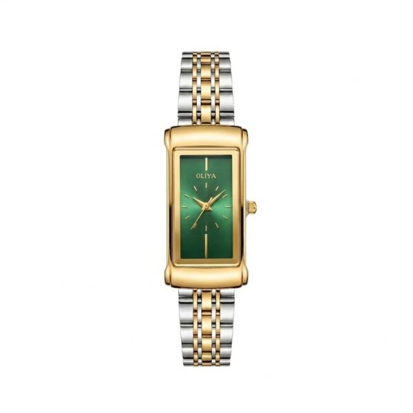 Oliya 182 Ladies Watch - Silver Gold Green | Rovelle