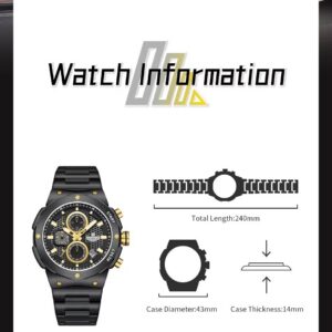 Naviforce 8072 For Men - Black Gold | Rovelle