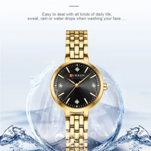 Curren 9106 Ladies Watch - Gold Black | Rovelle