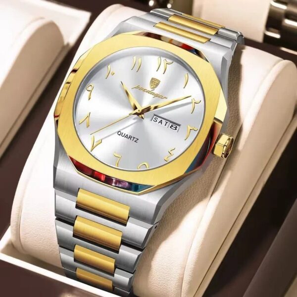 Poedagar 830 Men's Watch - Gold White Poedagar 830 Men's Watch - Gold White | Rovelle