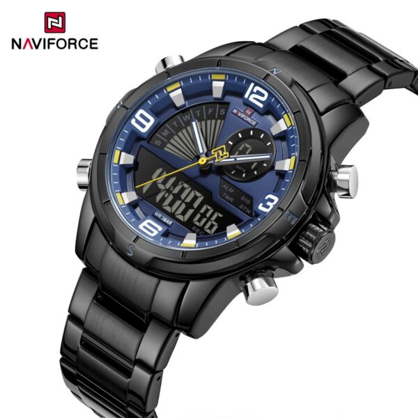 Naviforce 9257 For Men - Black Blue | Rovelle