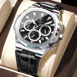 POEDAGAR 834 Men’s Watch - Silver Black | Rovelle