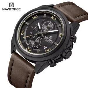 Naviforce 8075 For Men - Dark Brown Black | Rovelle