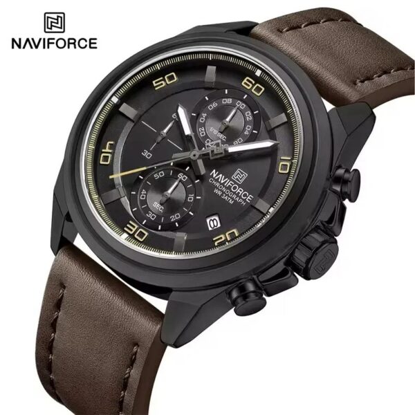 Naviforce 8075 For Men - Dark Brown Black | Rovelle