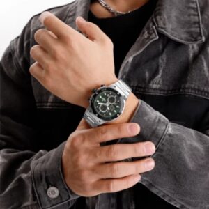 Naviforce 8072 For Men - Silver Green | Rovelle