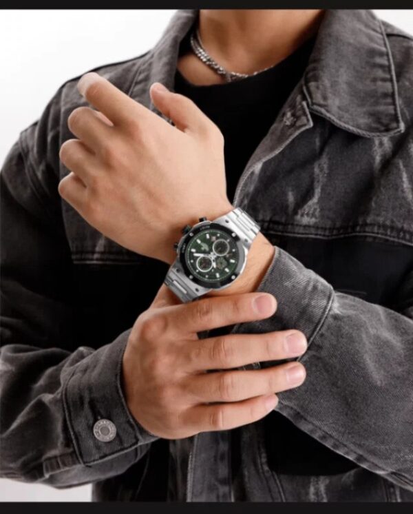 Naviforce 8072 For Men - Silver Green | Rovelle